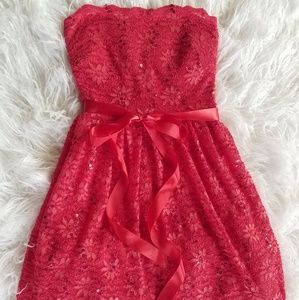 Coral red dress
